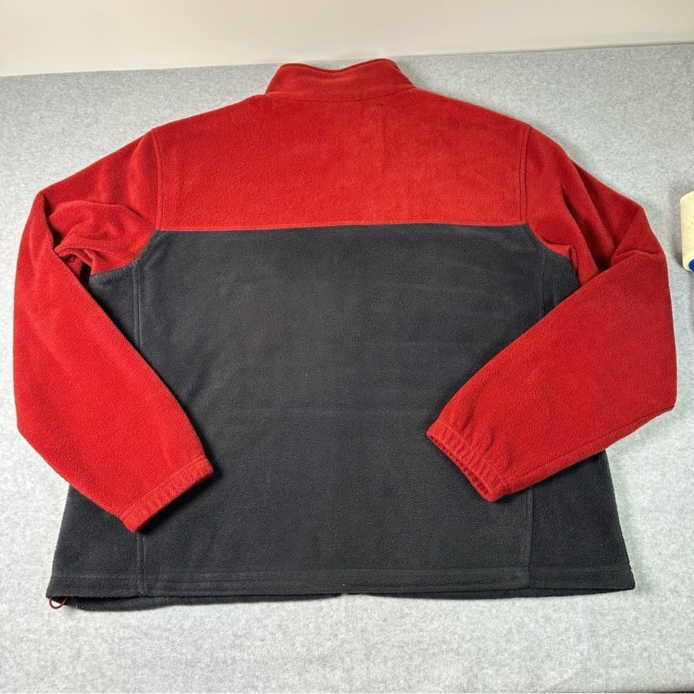 Columbia Men's Fleece Jacket Red‎ Black Full Zip Warm Outdoor XL - Picture 5 of 5